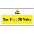 Gas Shut Off Valve Sign.