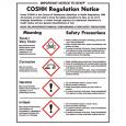 COSHH Regulation Safety Notice.