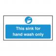 Sink For Hand Wash Only Sign.