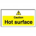 Caution Hot Surface Sign.