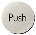 Metallic Door Disc - Push.