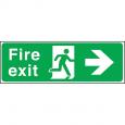 Fire Exit Right Direction Sign.