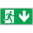 Down Arrow Fire Exit Direction Sign.