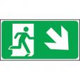 Right Down Arrow Fire Exit Direction Sign.
