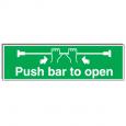 Push Bar to Open Sign.