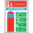 Dry Powder Fire Extinguisher Sign.