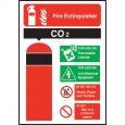 Co2 Fire Extinguisher Sign.