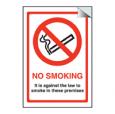 It Is Against The Law To Smoke Window Sticker.