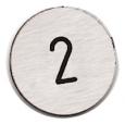 Silver Engraved Table Discs 1-10