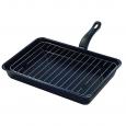 Non-Stick Enamel Grill Pan With Handle.