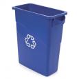 Rubbermaid Slim Jim Blue Logo Waste Receptacle Base, 60ltr.