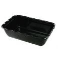 Fluted Economy Crock Black, 13"x10.5"x3".