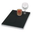 Black Rubber Bar Service Mat, 15.5"x12".