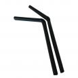 Short Black Flexible Straws, 5.5". (250)