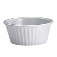 Fluted White Melamine Ramekin 2oz