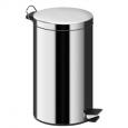 Round Polished Pedal Bin, 20ltr.