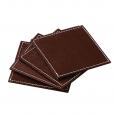 Coffee Faux Leather Coasters. (4)