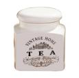 Vintage Home Cream Square Tea Jar.