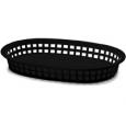 Black Side Order Oval Basket, 26.5x18x4cm.