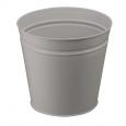 Grey Steel Wastebasket, 12ltr.