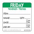 Use by Label, Friday - Green. (500)
