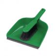Jangro Green Dustpan & Soft Brush Set.