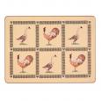 Hen & Goose Placemats, 29 x 22cm. (6)