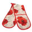 Red Poppy Double Oven Gloves.