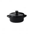 Mininova Black Casserole Dish & Lid 3.25". (3)