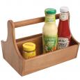 Acacia Wood Table Tidy With 2 Compartments, 250x179x80mm.