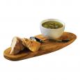 Olive Wood Rustic Platter 13.8"