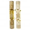 Cream & Gold Start Christmas Crackers 11". (50)