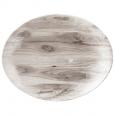 Sepia Wood Coupe Plate 12.5". (6)