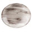 Sepia Wood Oval Coupe Bowl 10"x8.25". (6)
