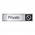 Silver & Black Private Door Sign.