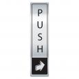 Silver & Black Vertical Push Door Sign.