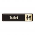 Black & Gold Toilet Door Sign.