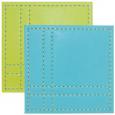 Faux Leather Reversible Turquoise/Green Coaster Set