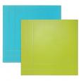 Faux Leather Reversible Turquoise/Green Placemat Set