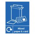 Mixed Paper & Card Recycling Sticker