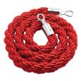 Red Barrier Rope With Chrome Hooks