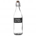 Glass Bottle With A Chalkboard Label 1ltr. (16) - (Case of 16)