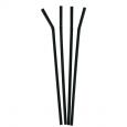 Black Bendy Straw 11" 6.5mm Bore (50x100) - (Case of 50)