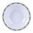 Melamine Coloured Circles Bowl 6.3".