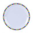 Melamine Coloured Circles Plate 6.3".
