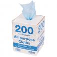 Blue Antibacterial Cloths In A Box. (6x200) - (Case of 6)
