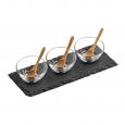 Slate Tray & Bowl Set.