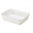 Rectangular White Melamine Dish 10"x7.9"x2.6".