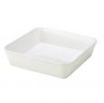 Rectangular White Melamine Dish 10"x10"x2.6".