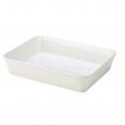 Rectangular White Melamine Dish 12.2"x10"x2.6".
